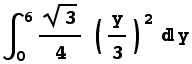 ∫_0^63^(1/2)/4 (y/3)^2y