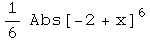 1/6 Abs[-2 + x]^6