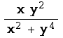 (x y^2)/(x^2 + y^4)