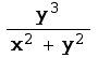y^3/(x^2 + y^2)