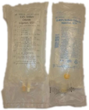 Normal Saline and Half Normal Saline IV Bags