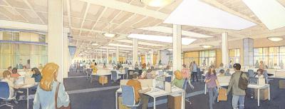Concept illustration of a learning lab at ACC Highland.