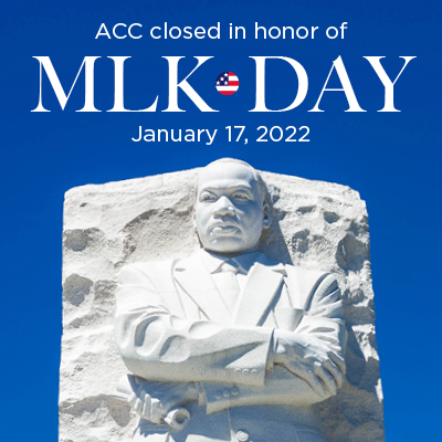 ACC closed in honor of MLK Day January 17, 2022