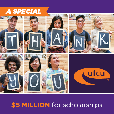 UFCU Thank You for Scholarships Graphic
