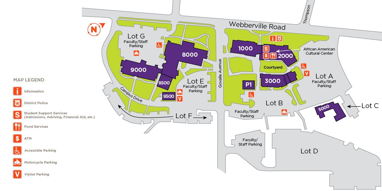 ACC Eastview Campus map.