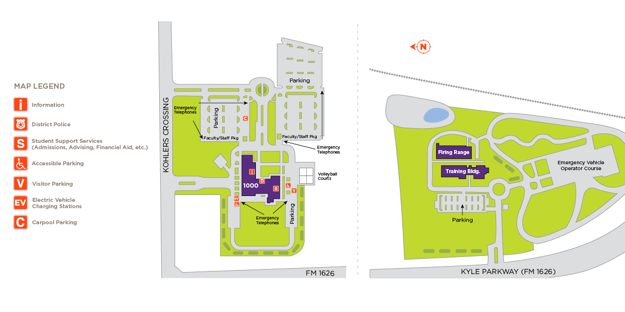 ACC Hays Campus map.