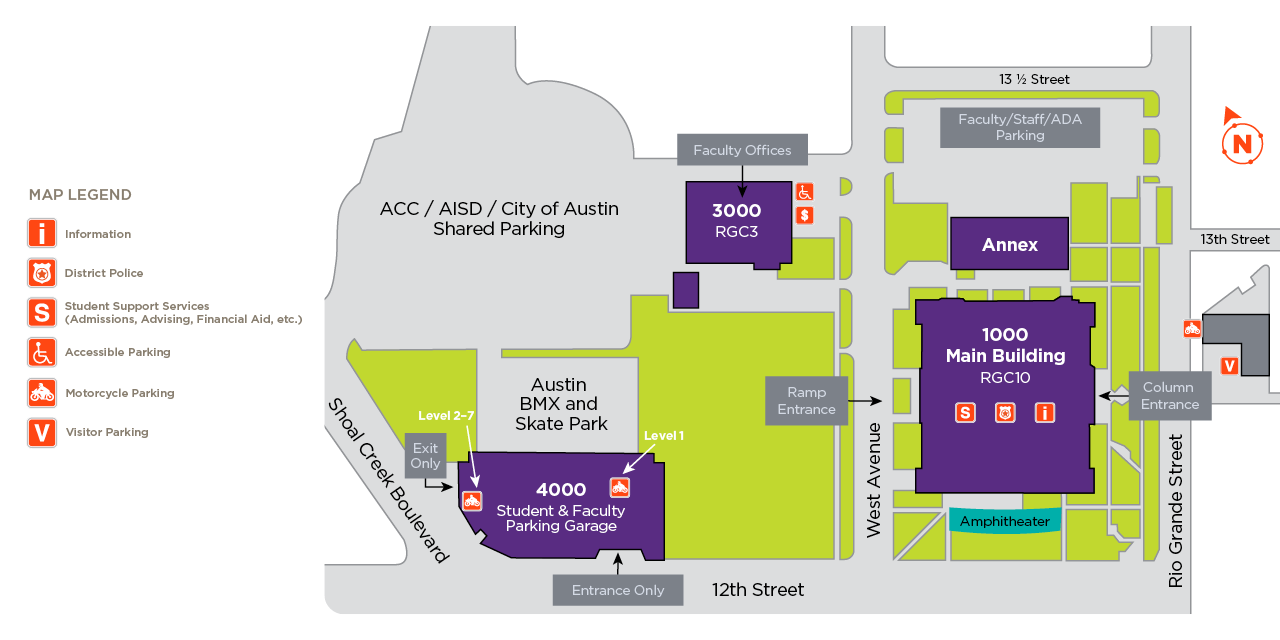 Rio Grande Campus | Austin Community College District ACC Rio Grande campus map.