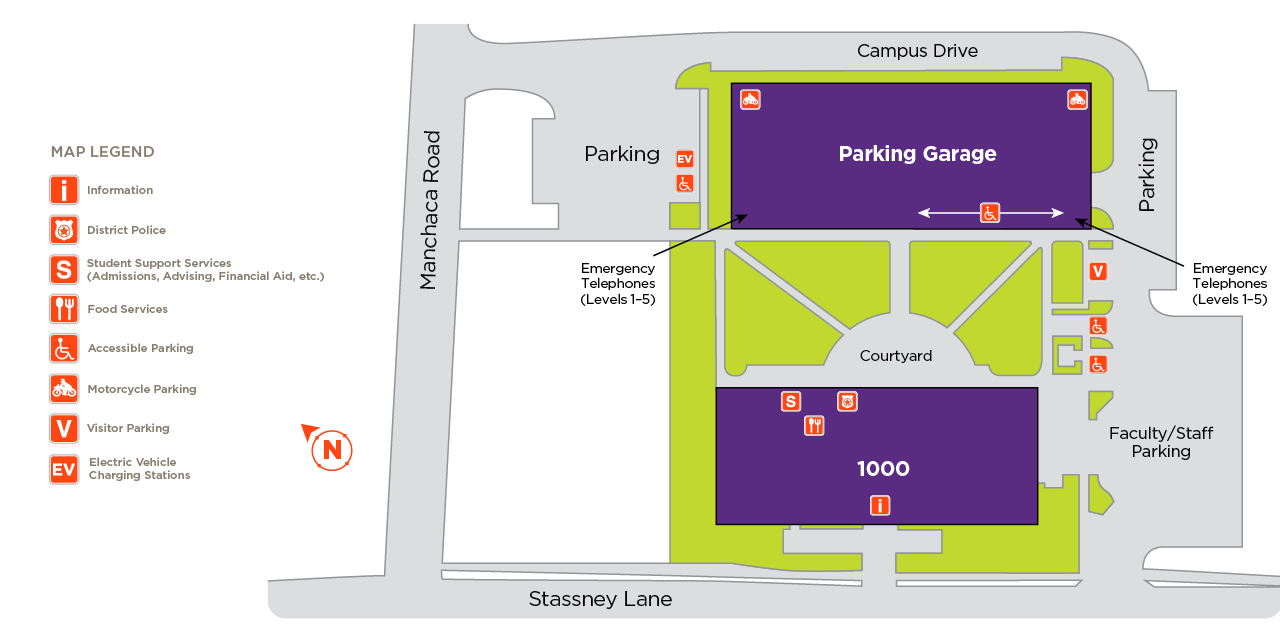 ACC South Austin Campus map.