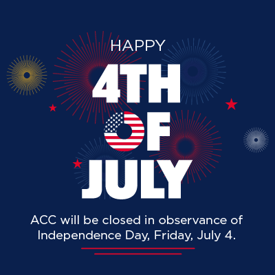 ACC Closes in Observance of Independence Day