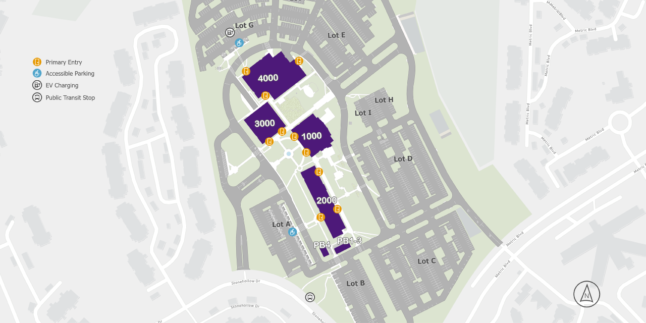 ACC Northridge Campus map.